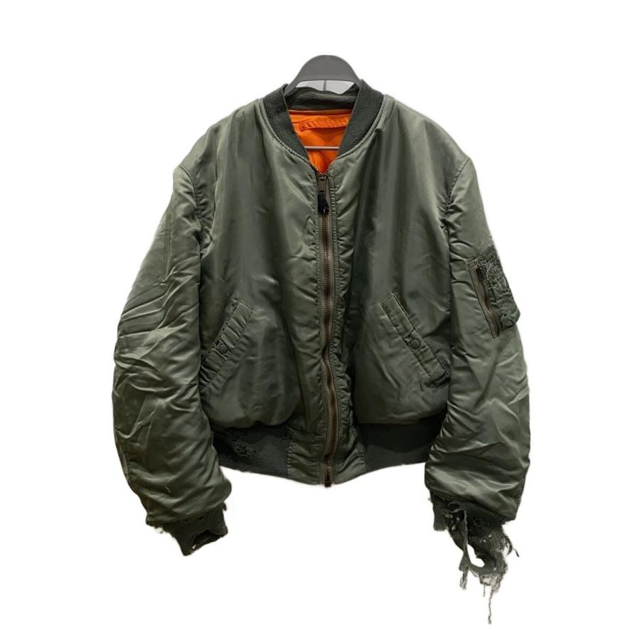 ALPHA INDUSTRIES◇I/L-2B/MA-1/CONMAR ZIP/ジャケット/XL/ウール/KHK