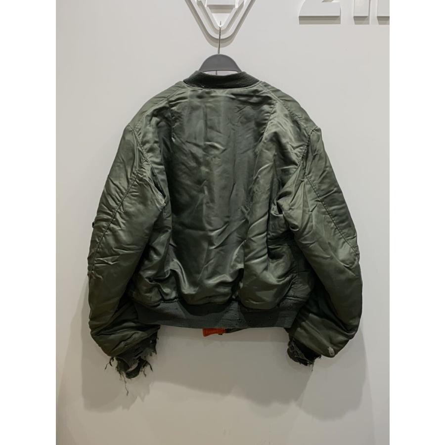 ALPHA INDUSTRIES◇I/L-2B/MA-1/CONMAR ZIP/ジャケット/XL/ウール/KHK