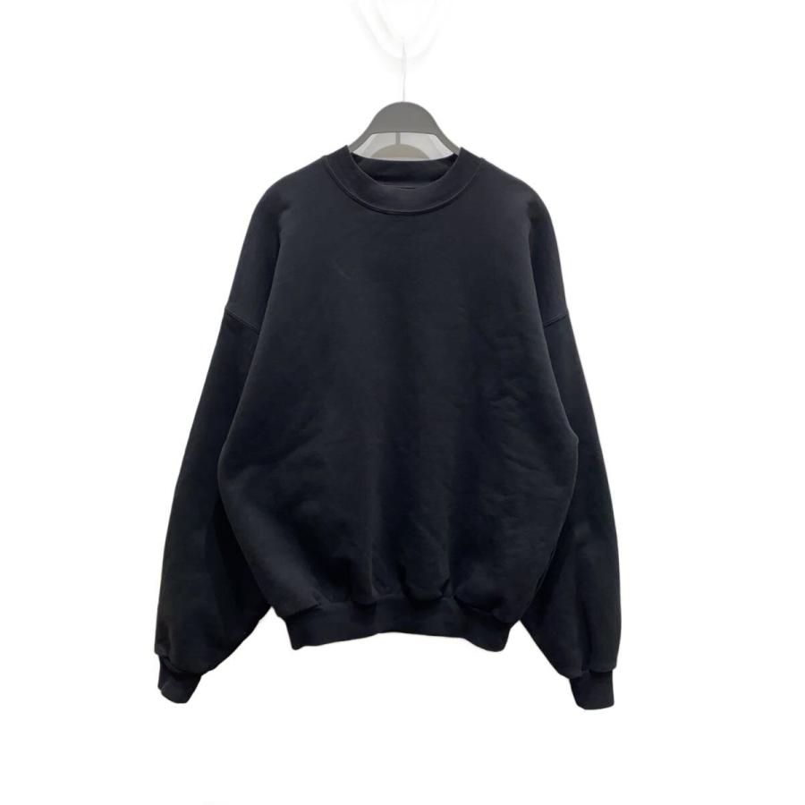 BALENCIAGA◇L/23SS/バックプリントスウェット/XXS/コットン/BLK/無地