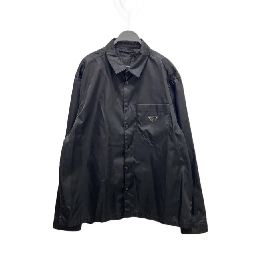 PRADA◇L/Re-Nylon/ナイロンシャツジャケット/XXL/ナイロン/BLK