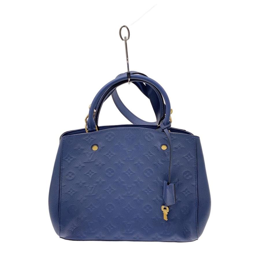 ともチー Louis Vuitton ハンドバッグ モンテーニュ BB LOUIS VUITTON◇モンテーニュBB_モノグラム・アンプラント/レザー/BLU