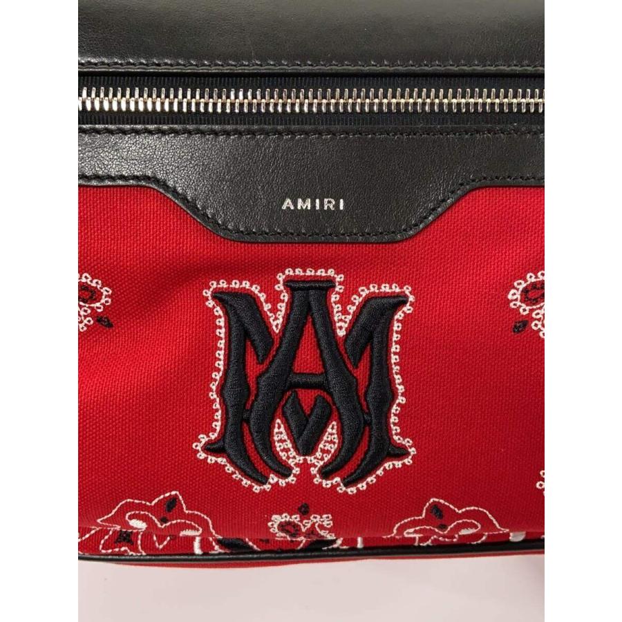 AMIRI◇22aw/バッグパック/バンダナ/キャンバス/レッド/ペーズリー 