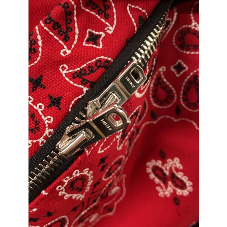 AMIRI◇22aw/バッグパック/バンダナ/キャンバス/レッド/ペーズリー 