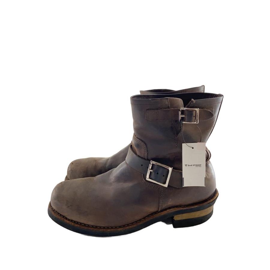 Hawkins◇エンジニアブーツ/27cm/ブラウン/レザー/状態考慮/踵スレ有