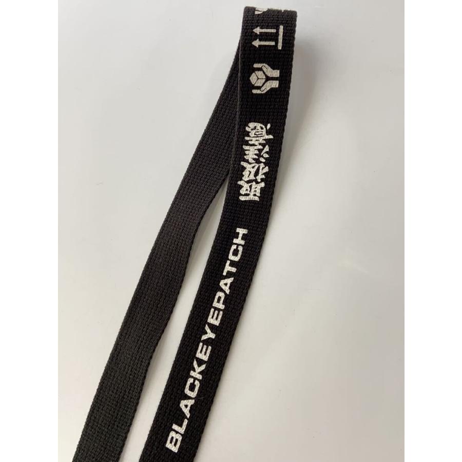 BlackEyePatch LABEL BELT 取扱注意 Blackeyepatch◇取扱注意/label logo/ガチャベルト/ブラック