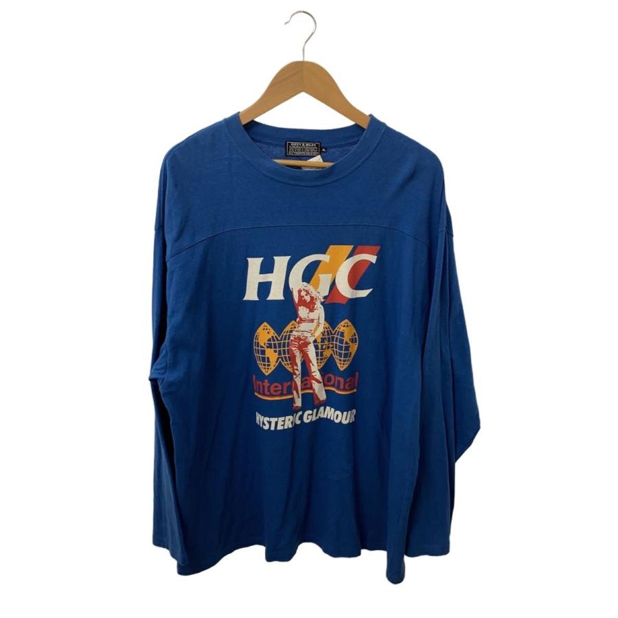 HYSTERIC GLAMOUR◇長袖Tシャツ/XL/コットン/ブルー/プリント