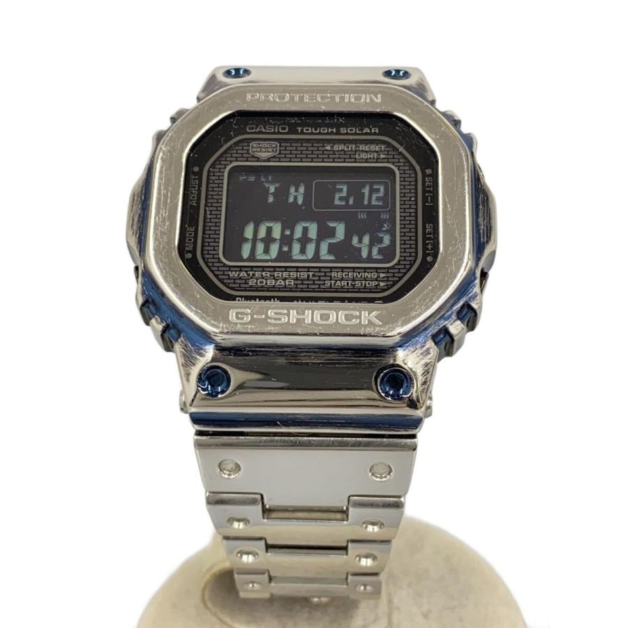 CASIO◇ソーラー腕時計・G-SHOCK/デジタル/シルバー : セカンド