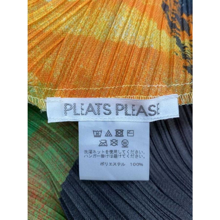 PLEATS PLEASE ISSEY MIYAKE◆半袖ワンピース/5/ポリエステル/マルチカラー/PP91-JH723//_2