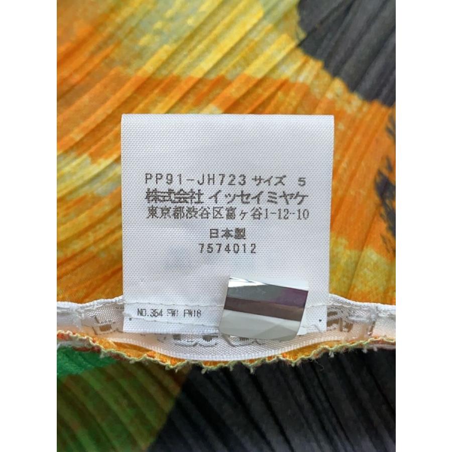 PLEATS PLEASE ISSEY MIYAKE◆半袖ワンピース/5/ポリエステル/マルチカラー/PP91-JH723//_3