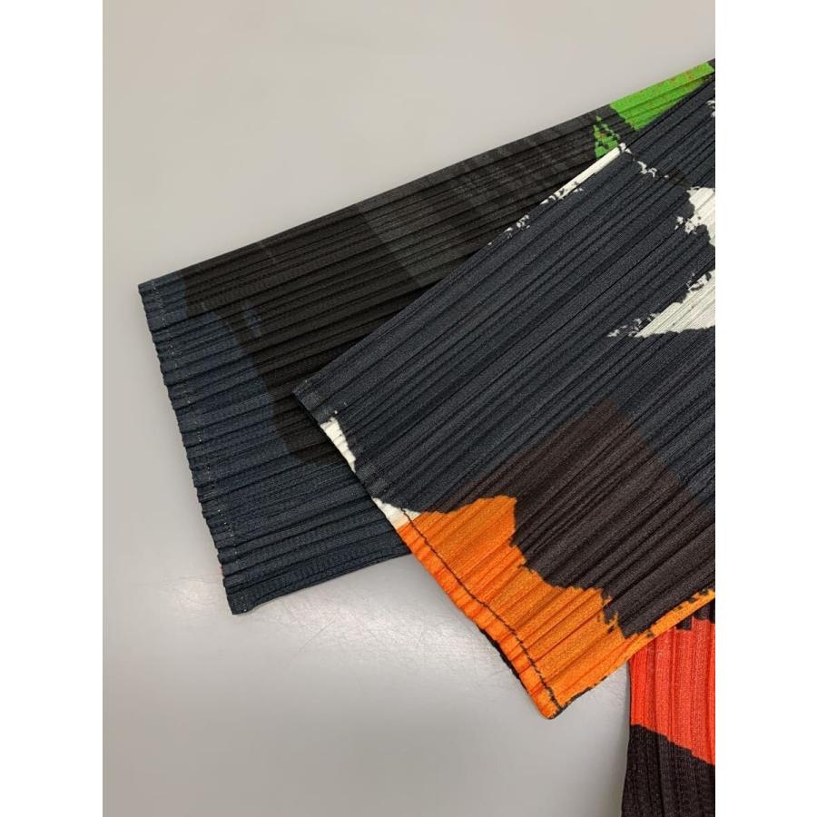 PLEATS PLEASE ISSEY MIYAKE◆半袖ワンピース/5/ポリエステル/マルチカラー/PP91-JH723//_4