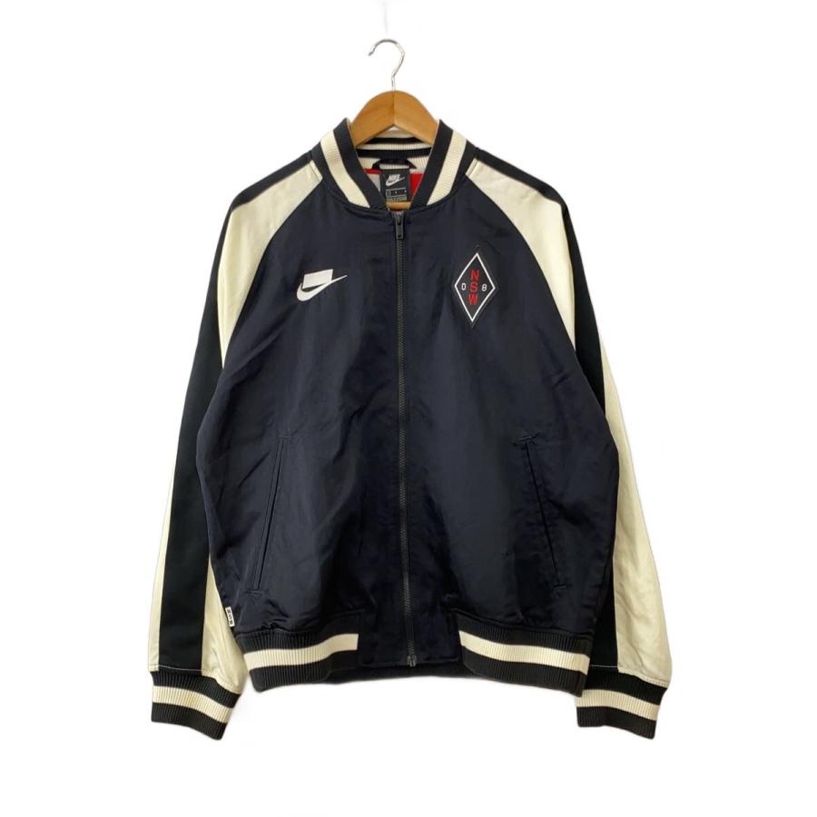 NIKE◇スタジャン/L/ナイロン/BLK/無地/AR1616-010// : セカンド
