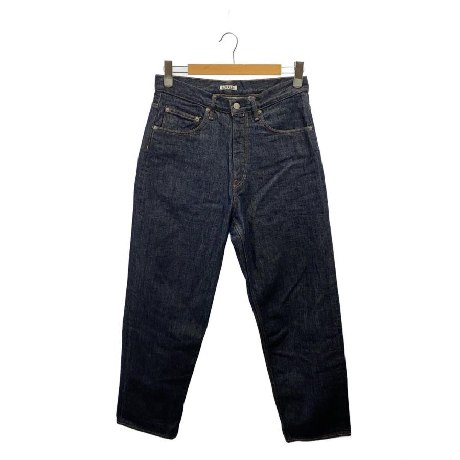 AURALEE◇ボトム/30/デニム/NVY/無地/A00P03DM/HARD TWIST DENIM WIDE