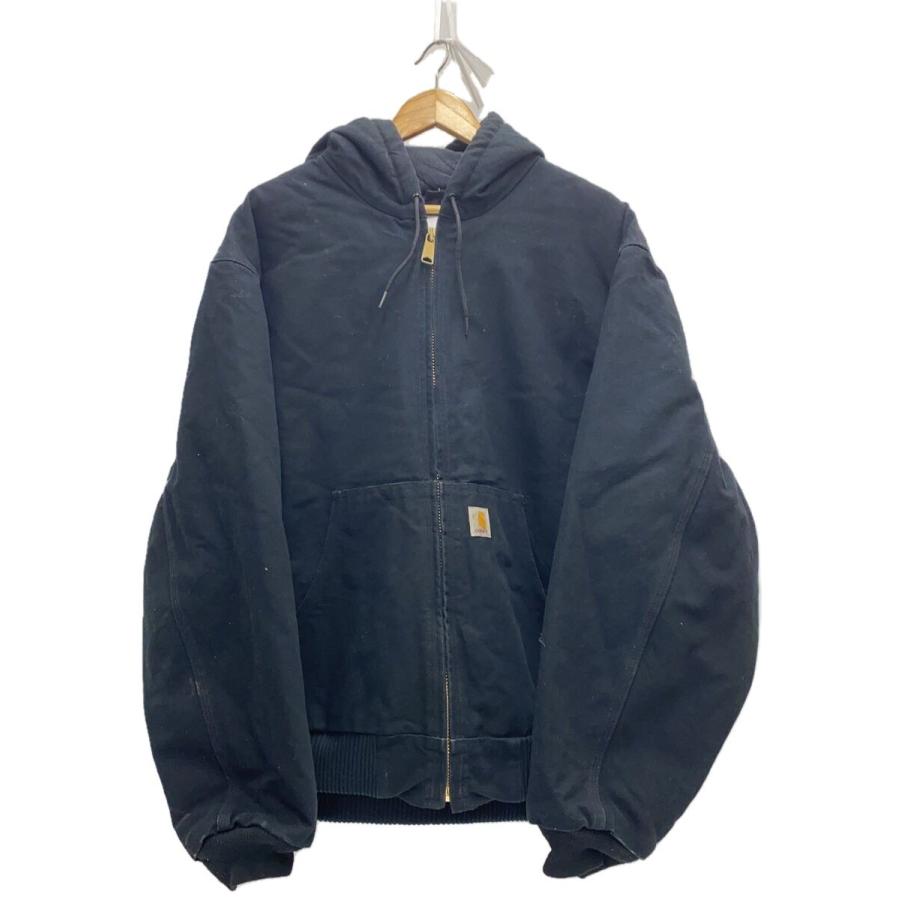 Carhartt◇アクティブジャケット/USA製/2L/コットン/BLK/無地 Carhartt◇アクティブジャケット/USA製/2L/コットン/BLK/無地