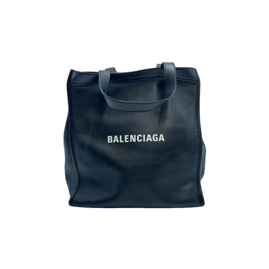 BALENCIAGA◇ショッパートート/ハンドバッグ/レザー/BLK/無地/541842