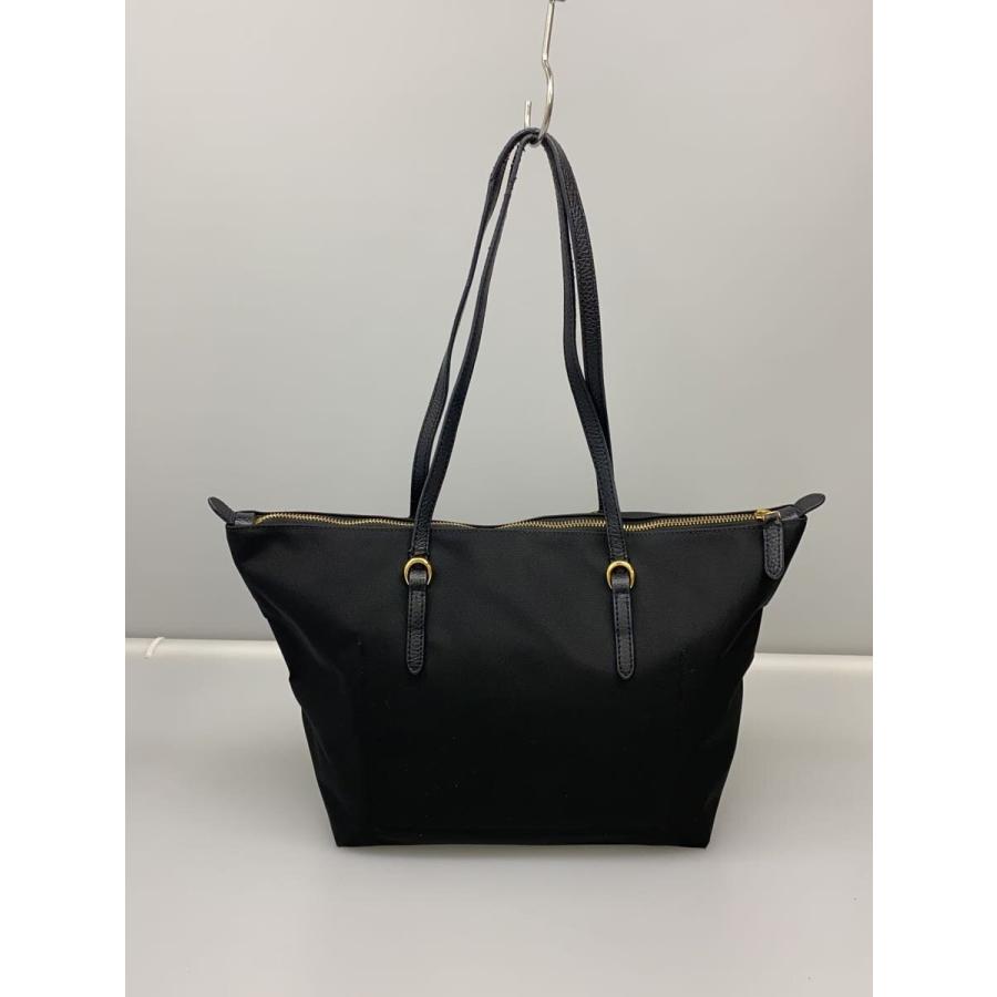 LAUREN RALPH LAUREN◇トートバッグ/ナイロン/BLK : セカンド