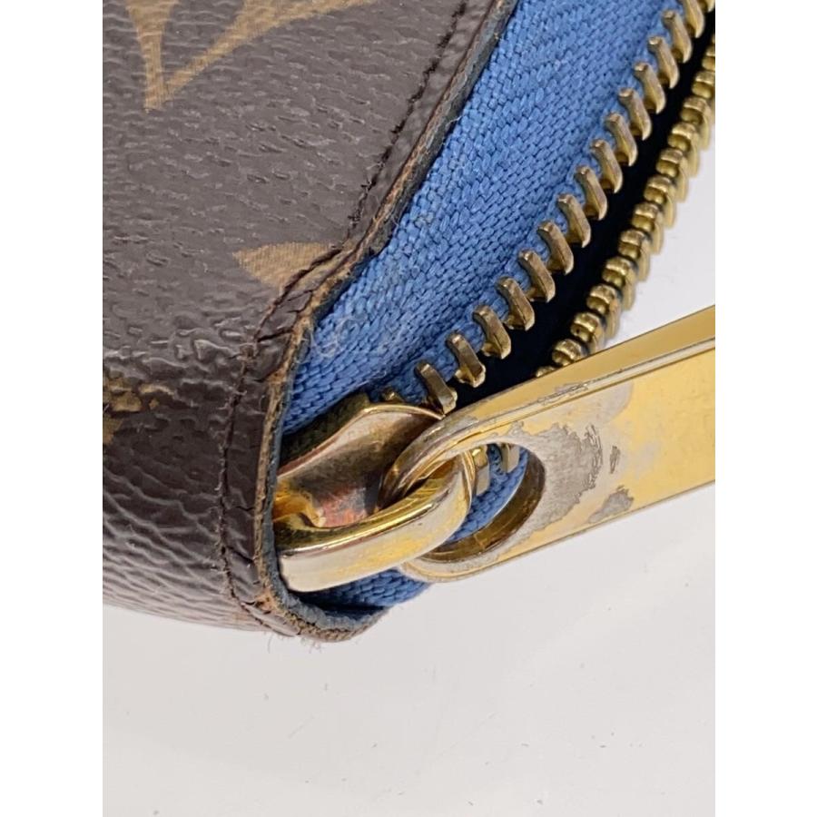 LOUIS VUITTON◇ジッピー・ウォレット_モノグラム・キャンバス_ブルー