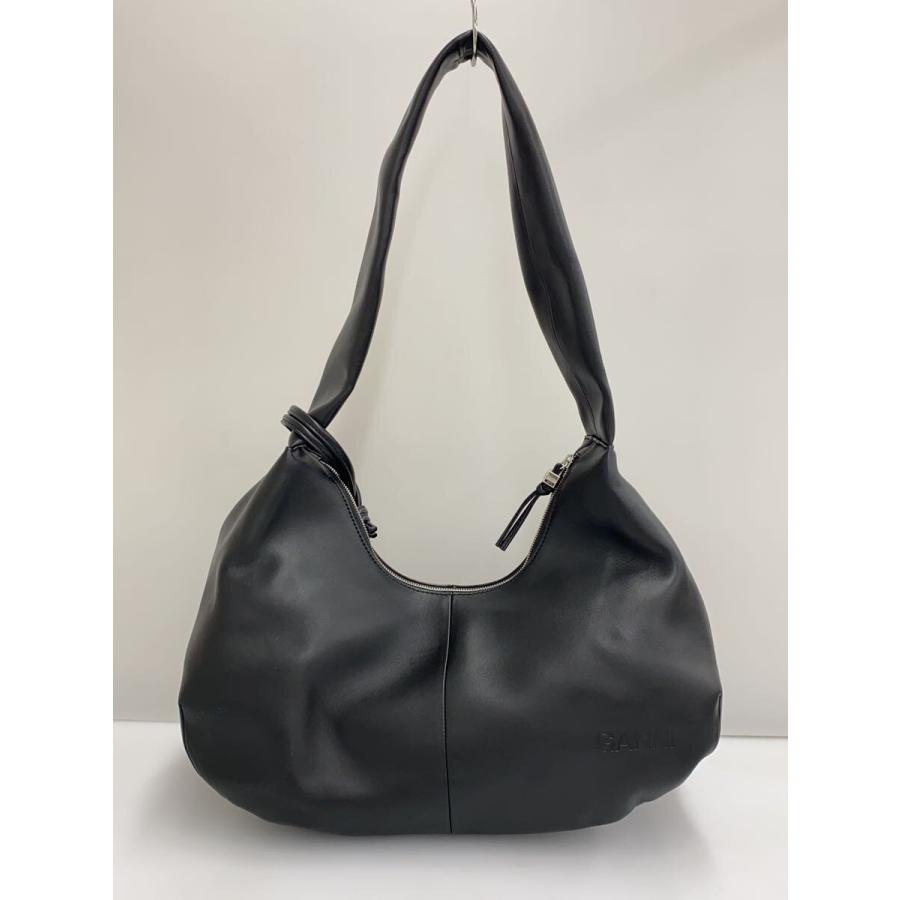 GANNI◆BOU BAG HOBO MEDIUM/トートバッグ/BLK/無地/A6837の画像