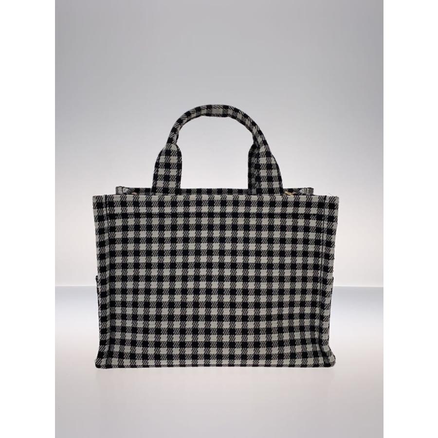 CELINE◆SMALL CABAS THAIS/ハンドバッグ/キャンバス/BLK/ギンガムCK/199162FYQ