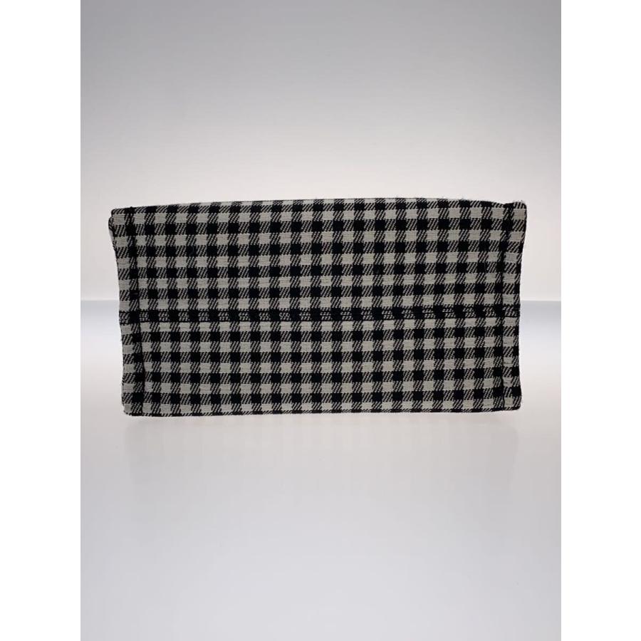 CELINE◆SMALL CABAS THAIS/ハンドバッグ/キャンバス/BLK/ギンガムCK/199162FYQ