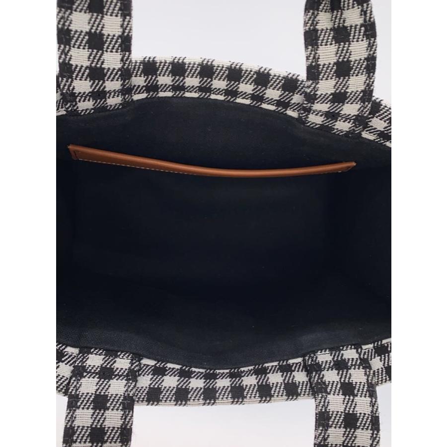 CELINE◆SMALL CABAS THAIS/ハンドバッグ/キャンバス/BLK/ギンガムCK/199162FYQ