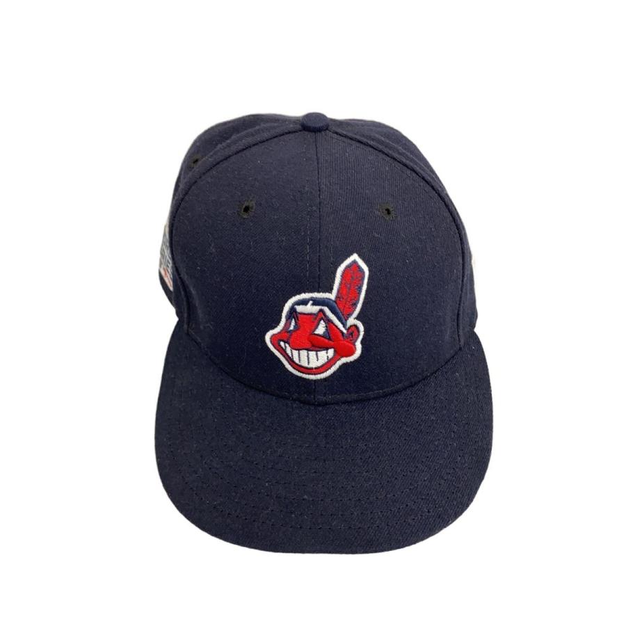 NEW ERA◇キャップ/7 1/8/コットン/BLK/メンズ/インディアンス/2016WS