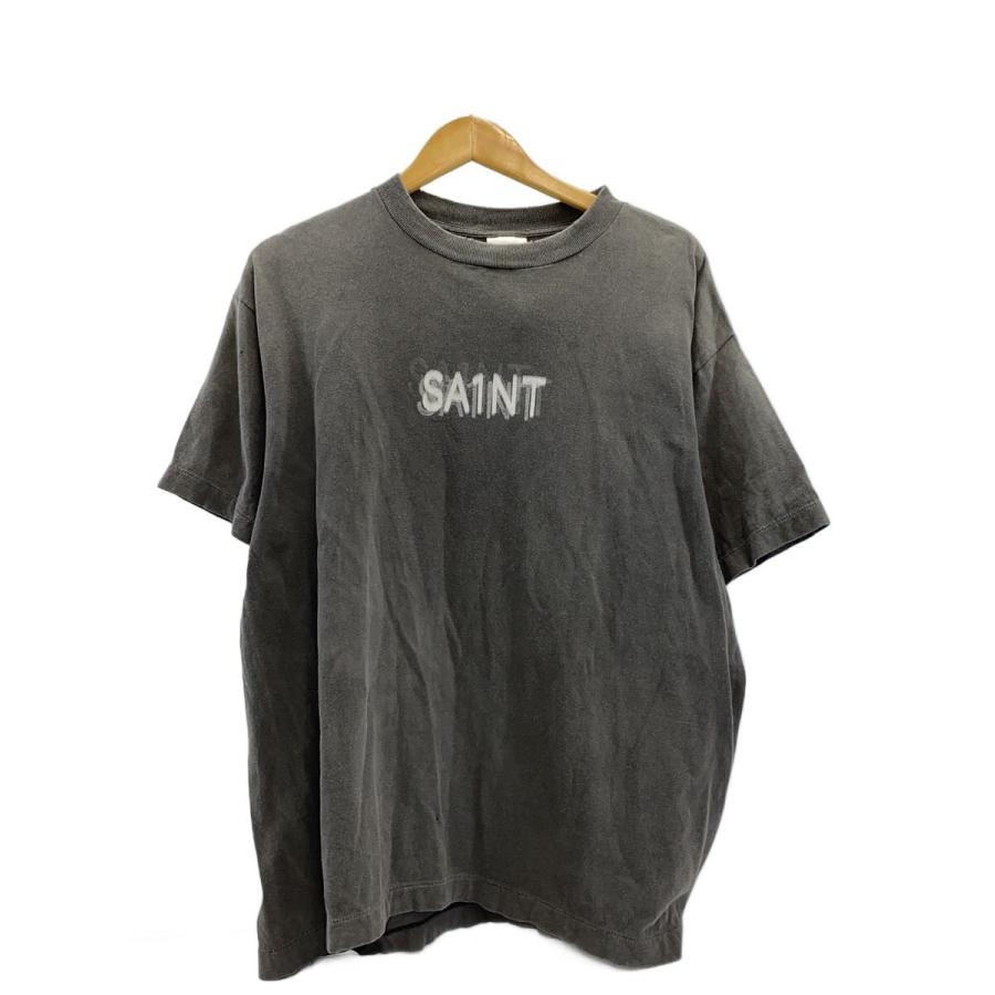 SAINT MICHAEL◇24AW SEVEN DEADLY SS TEE/M/コットン/GRY/SM-YS1-0000 