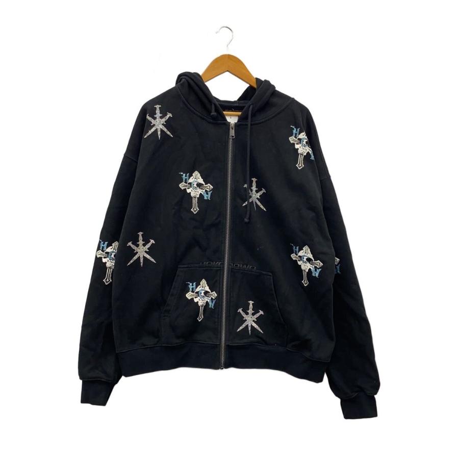 UNKNOWN◇ジップパーカー/XL/コットン/BLK/無地/DK-T5-UK// : セカンド