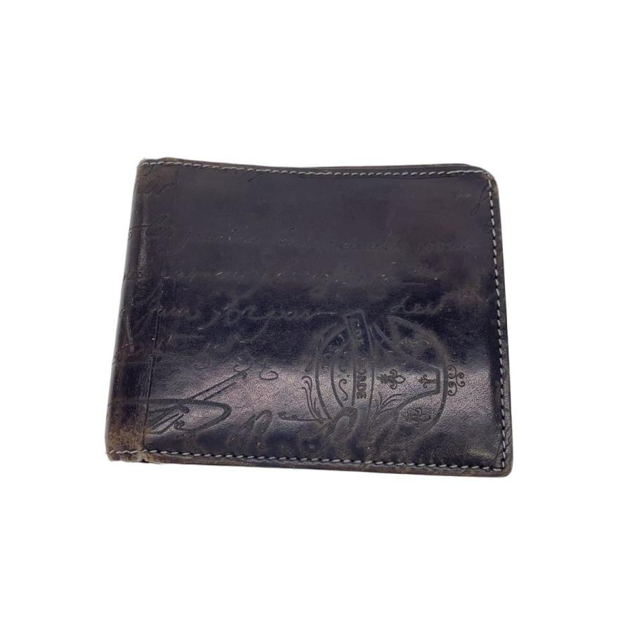 BERLUTI◇2つ折り財布/レザー/BLK/総柄/メンズ// : セカンドストリート