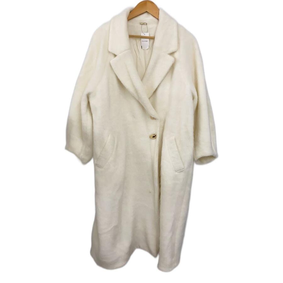 SNIDEL◇コート/0/アクリル/WHT/SWFC245046/24AW/シャギーロングコート 