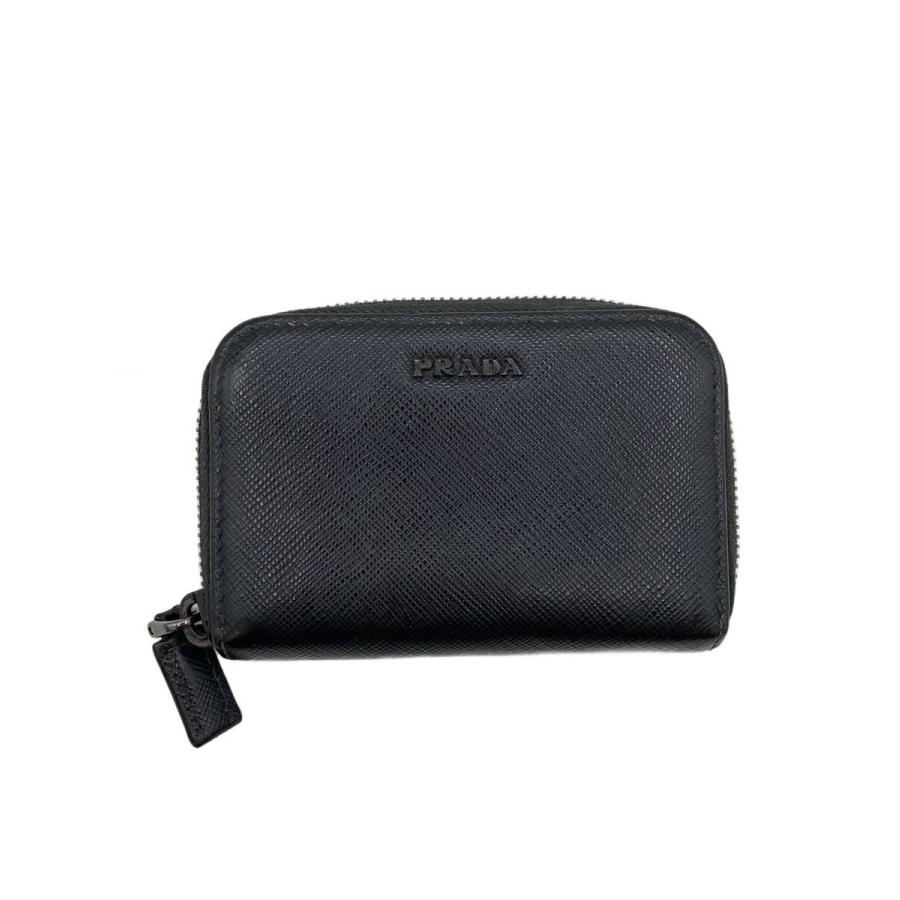 PRADA ブラック レザー 小銭入れ PRADA◇コインケース/レザー/BLK/無地/メンズ : セカンドストリート
