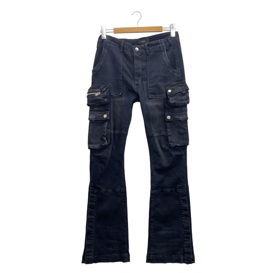 amiri デニム AMIRI◇ボトム/30/コットン/BLK/CARGO FLARE JEAN : セカンド