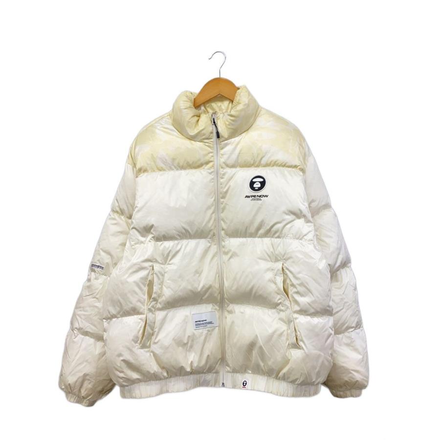 AAPE BY A BATHING APE◇ダウンジャケット/L/ポリエステル/WHT 