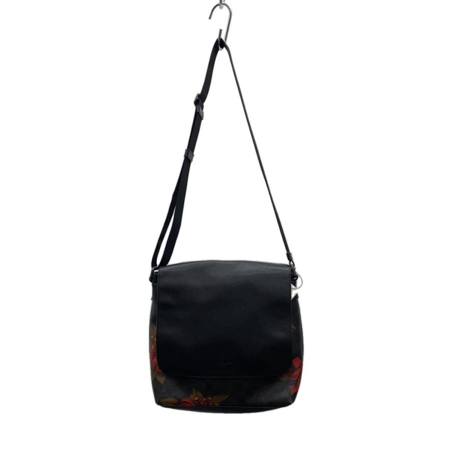 COACH◇ショルダーバッグ_シグネチャー_ブラック/--/BLK/花柄
