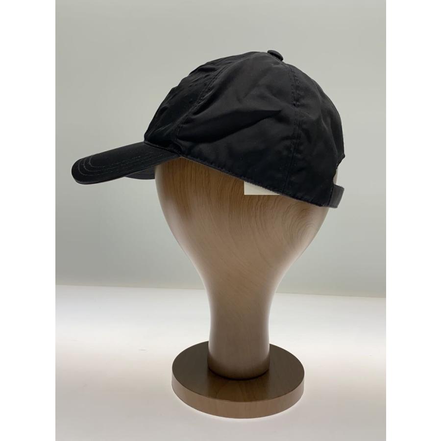 PRADA ブラック　ナイロンキャップ　帽子　M PRADA◇キャップ/M/ナイロン/BLK/無地/レディース/三角プレート/生地の