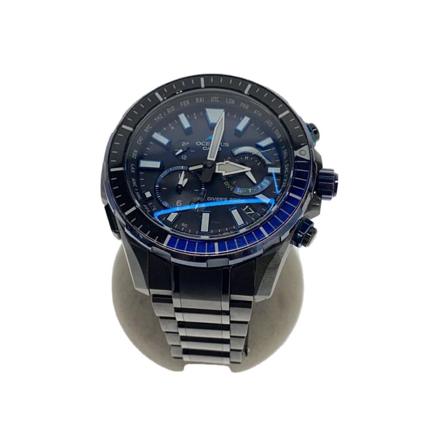 ニ*コ様 CASIO OCEANUS 腕時計 メンズ アナログ CASIO◇ソーラー腕時計_OCEANUS/アナログ/ステンレス/BLU/BLK/SS