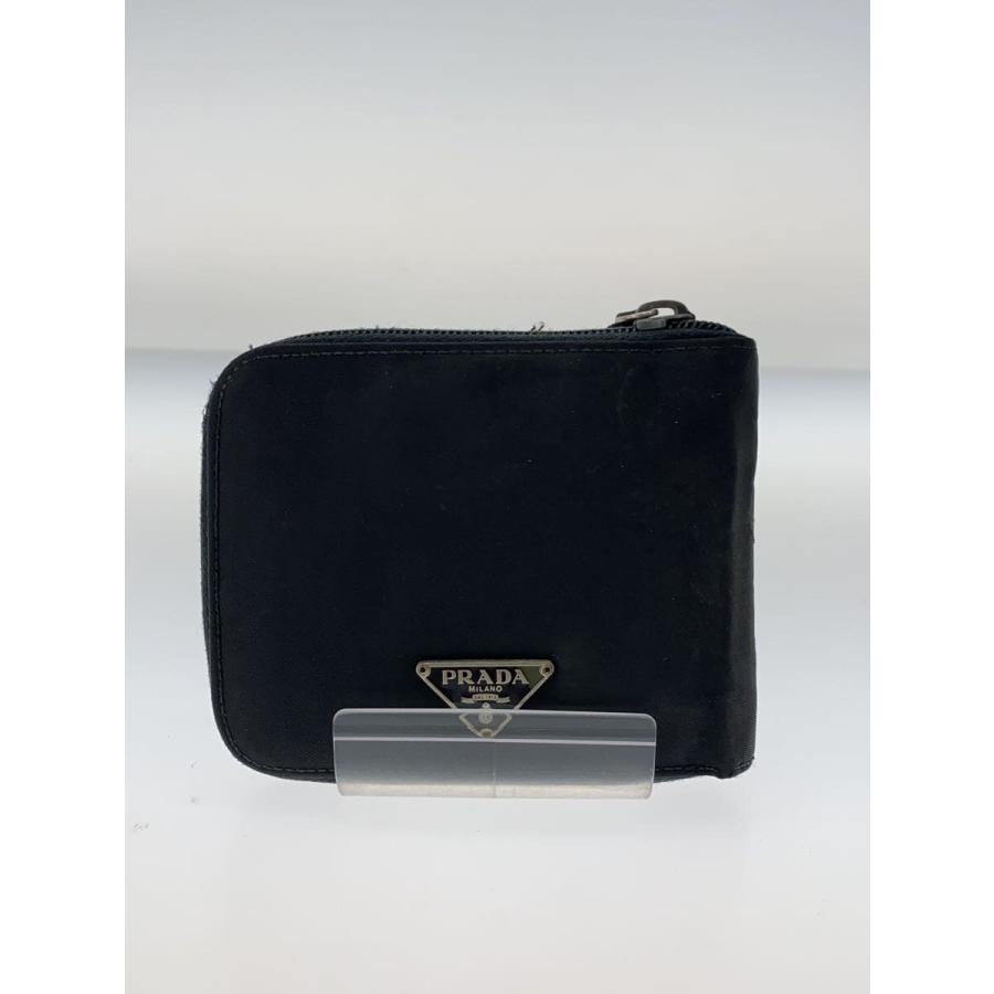 PRADA◇2つ折り財布/ナイロン/BLK/無地/レディース : セカンド