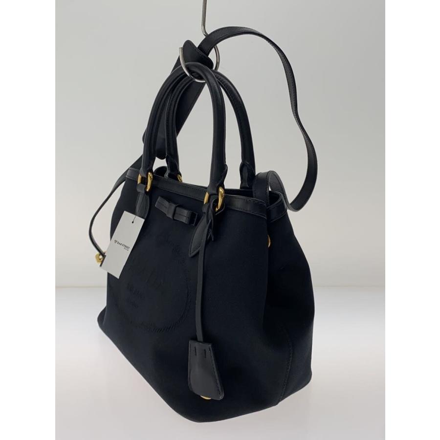 PRADA ロゴジャガード 1BA172 ブラウン PRADA◇ハンドバッグ/ジャガードロゴ/--/BLK/1BA172// : セカンド