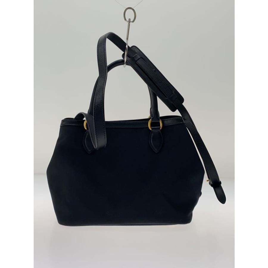 PRADA◇ハンドバッグ/ジャガードロゴ/--/BLK/1BA172// : セカンド