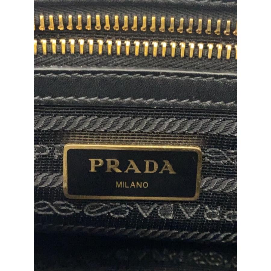 PRADA◇ハンドバッグ/ジャガードロゴ/--/BLK/1BA172// : セカンド