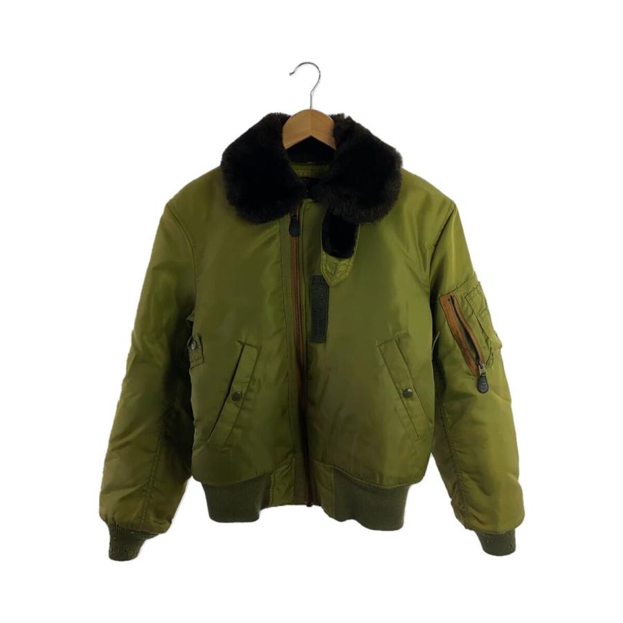 SILVER STONE◇フライトジャケット/M/ナイロン/KHK/B-15B// : セカンド