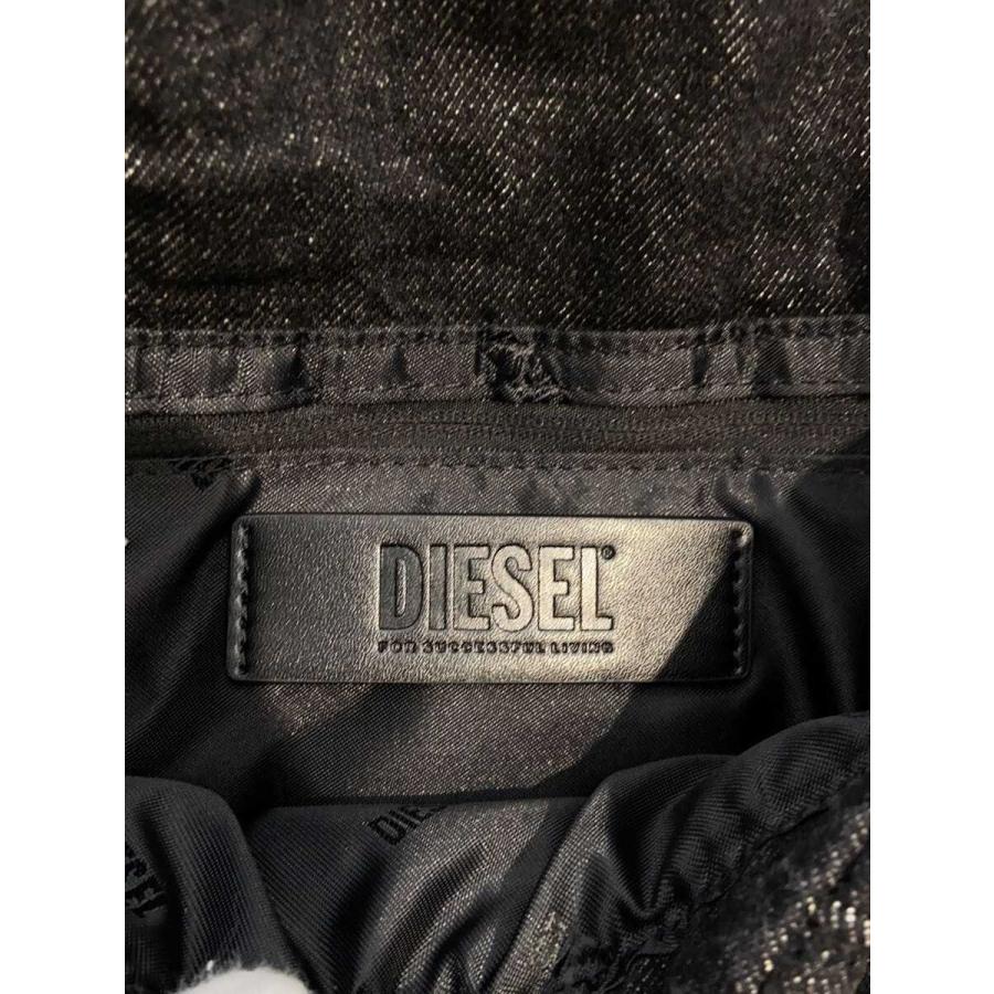 DIESEL◇Charm-D Denim Shoulder Bag S/ショルダーバッグ/デニム/BLK