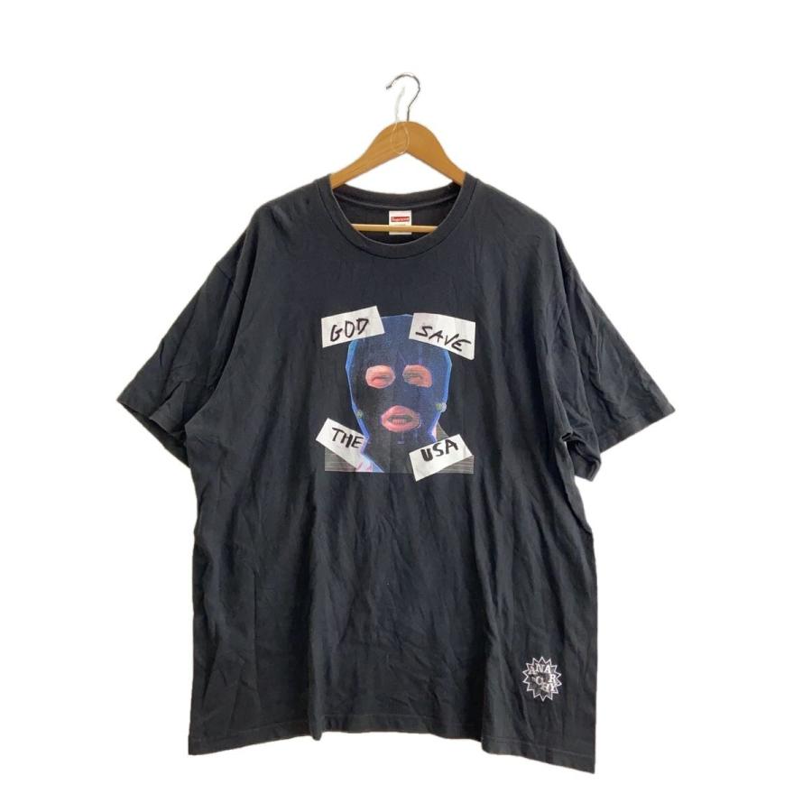 Supreme◇Tシャツ/XL/コットン/BLK/無地/GOD SAVE THE USA
