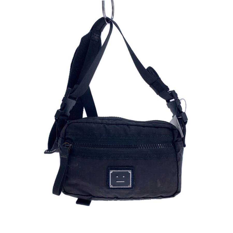 Acne Studios(Acne)◇ショルダーバッグ/ナイロン/BLK/汚れ有 Acne Studios(Acne)◇ショルダーバッグ/ナイロン/BLK/汚れ有