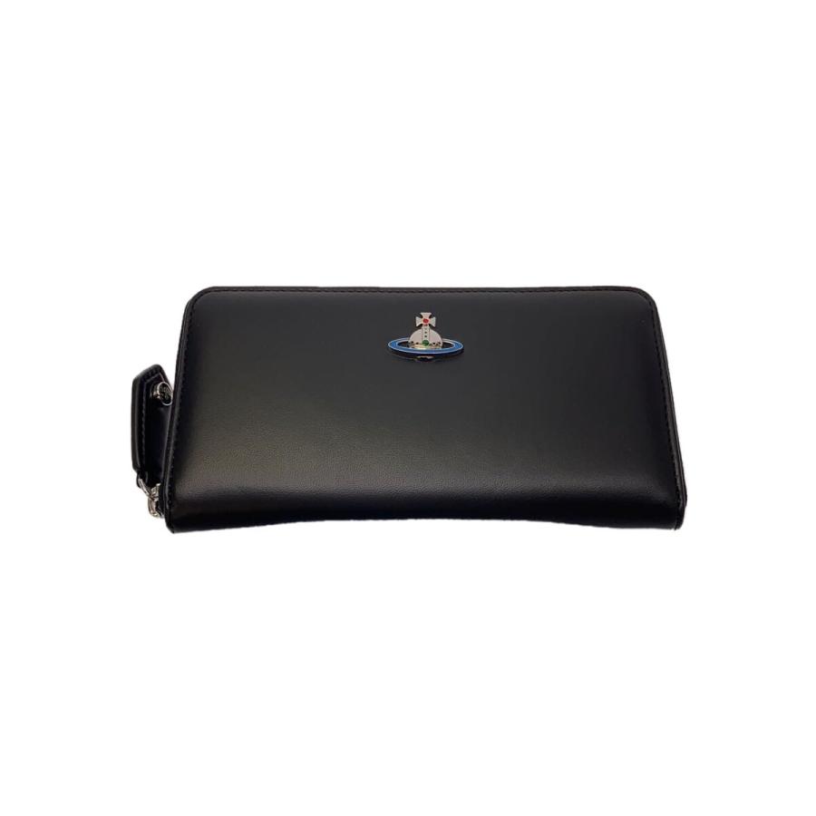 Vivienne Westwood◇長財布/フェイクレザー/BLK/無地/レディース