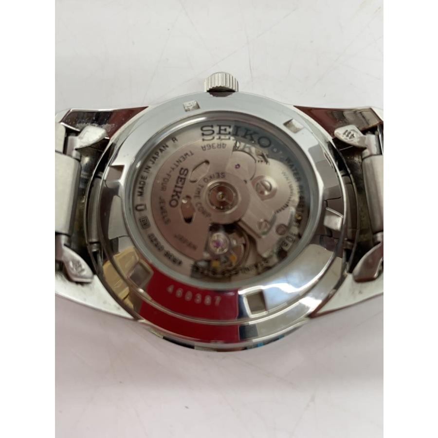 SEIKO◇自動巻腕時計/アナログ/ステンレス/WHT/SLV/4R36-05Z0