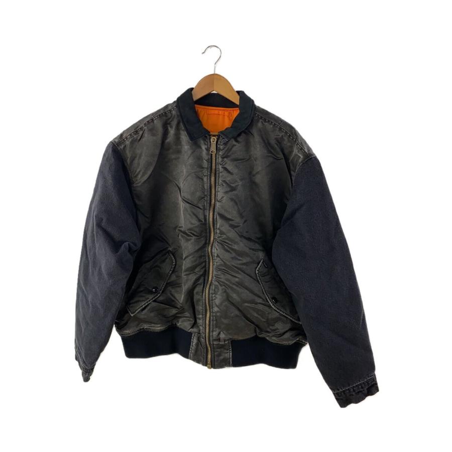 ジャケット・アウター supreme Denim Sleeve MA-1 Supreme◇denim sleeve ma-1/ジャケット/XL/ナイロン/BLK// : セカンド