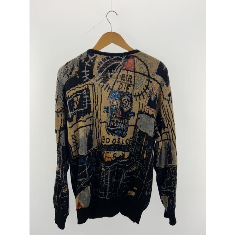WACKO MARIA◇JEAN-MICHEL BASQUIAT CARDIGAN/M/コットン/BLK/総柄