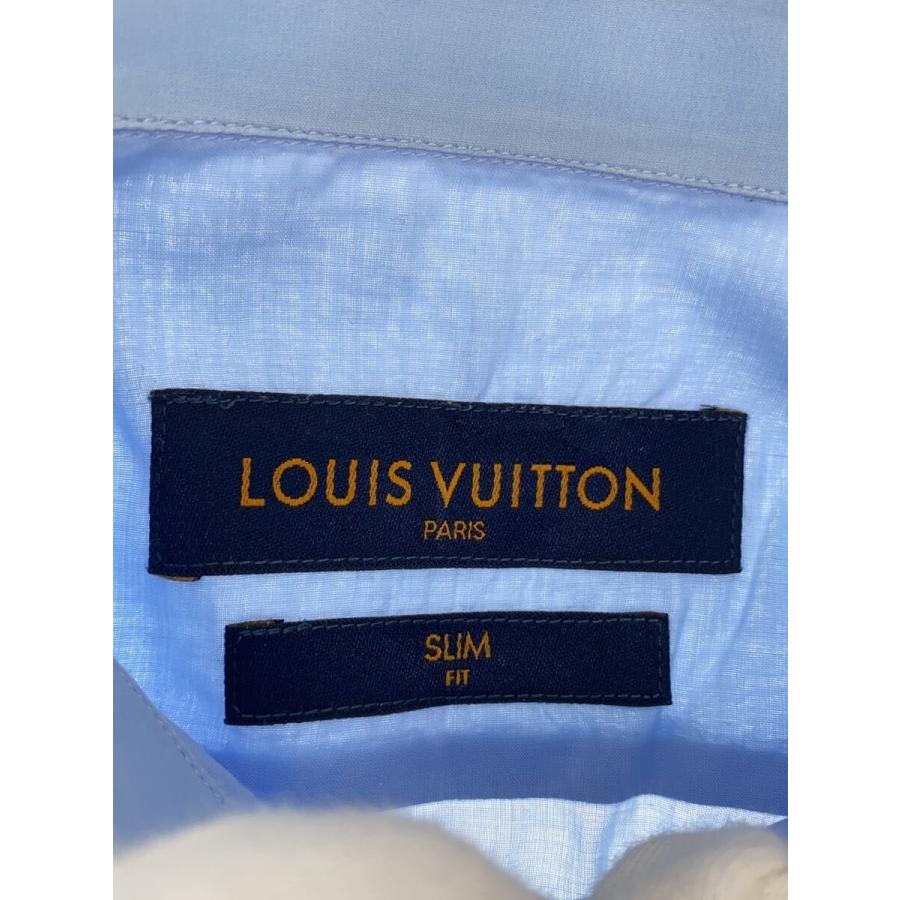 LOUIS VUITTON / 長袖シャツ/L/コットン/BLU/無地/RM181Q BXB HES51W LOUIS VUITTON◇長袖シャツ/L/コットン/BLU/無地/RM181Q BXB HES51W