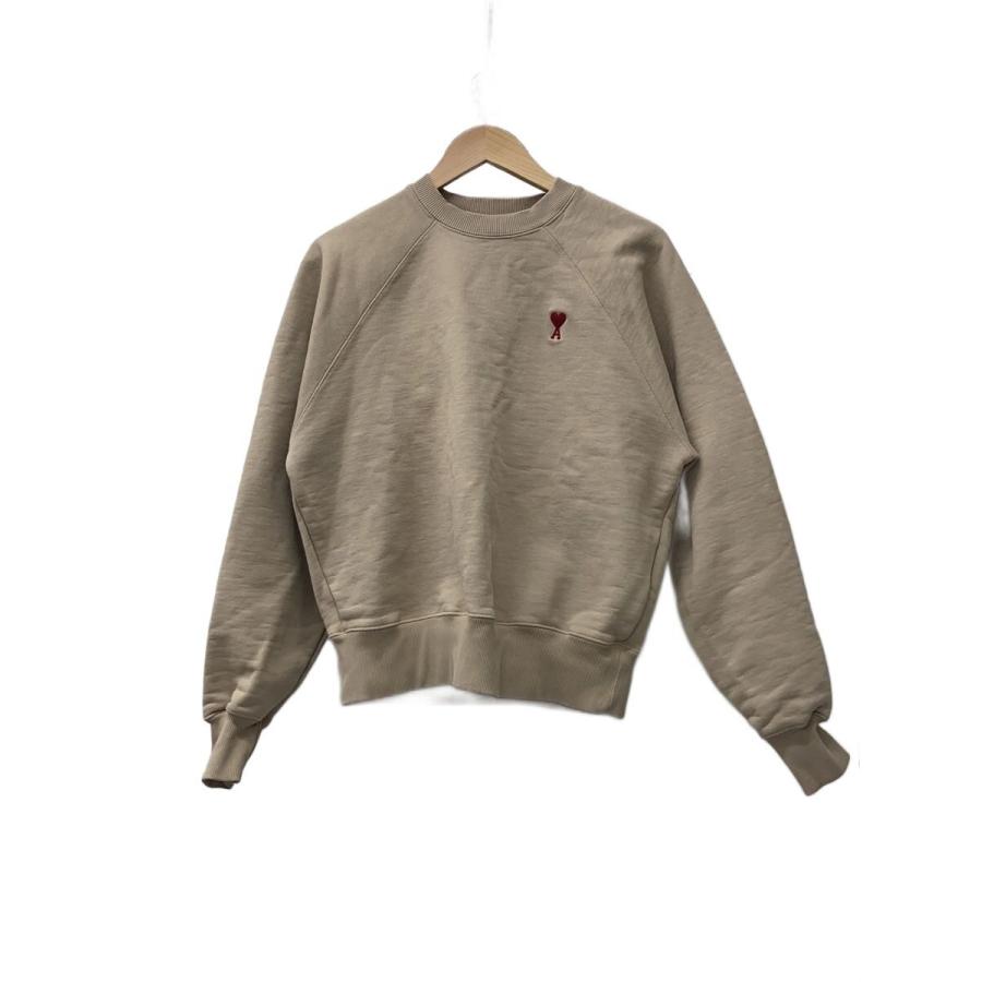 AMI Alexandre Mattiussi◇AMI DE COEUR/スウェット/S/コットン/BEG