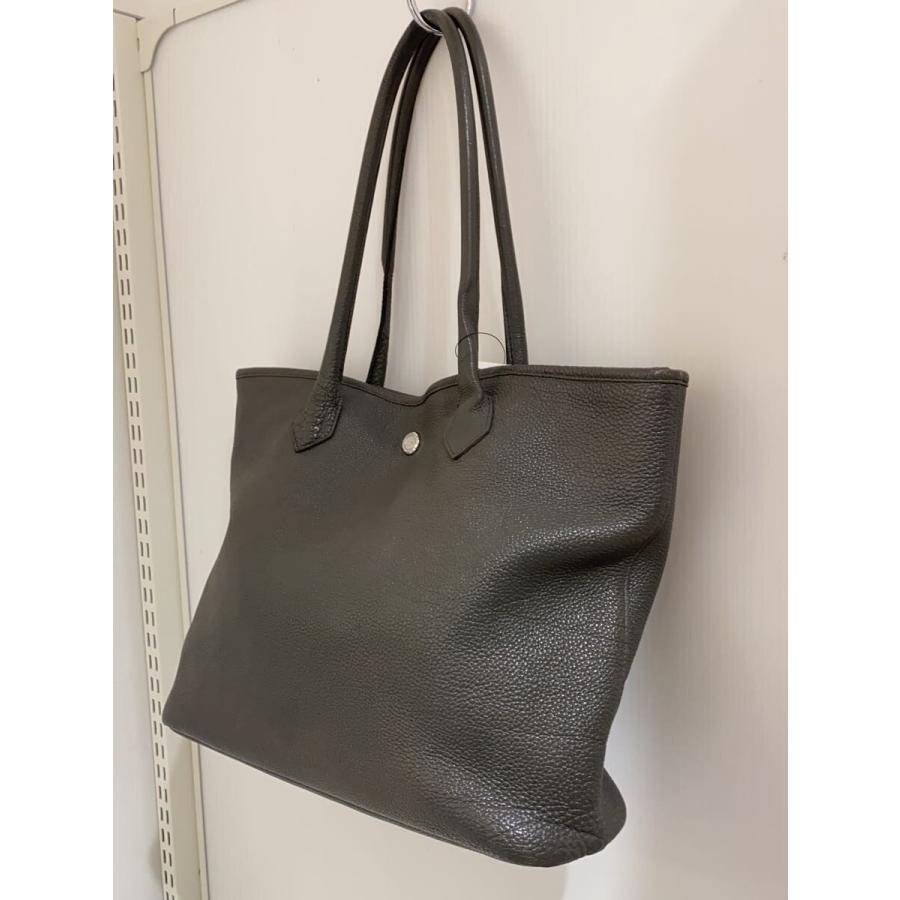シボ革/HINN/トートバッグ/レザー/GRY/無地 : セカンドストリートYahoo 